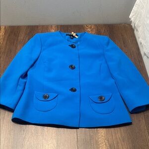 Kasper Royal Blue Blazer with Black Buttons